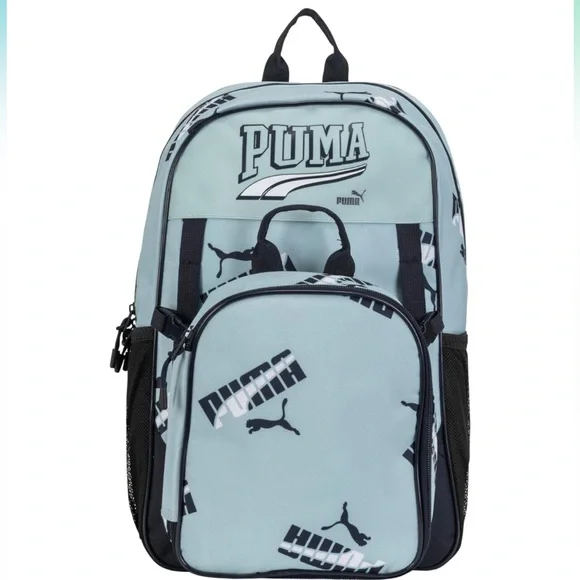 PUMA Kid's Colony Lunch Kit & Backpack Combo, Modern Mint/New Navy, Medium - Picture 2 of 8